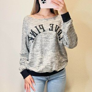VS PINK Gray Logo Sweatshirt